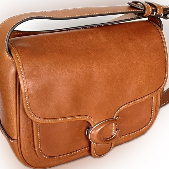 Coach Tabby Large Messenger Vegetable-Tanned Leather Crossbody Bag - Picture 8 of 16